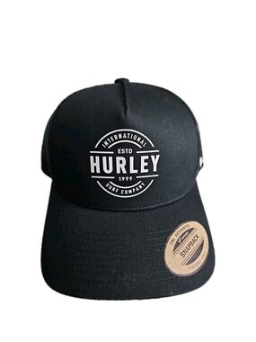 HURLEY Surf Company TRUCKER SNAPBACK HAT BLACK